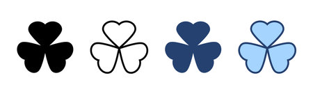 Clover icon vector. clover sign and symbol. four leaf clover icon.のイラスト素材