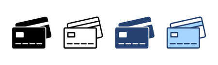 Credit card icon vector. Credit card payment sign and symbolのイラスト素材
