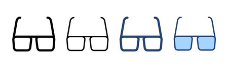 Glasses icon vector. Glasses sign and symbolのイラスト素材
