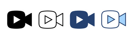 Video icon vector. video camera sign and symbol. movie sign. cinemaのイラスト素材