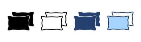 Pillow icon vector. Pillow sign and symbol. Comfortable fluffy pillowのイラスト素材