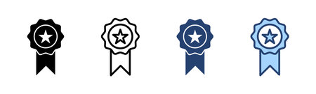 Badge icon vector. Awards icon vector. Achieve sign and symbolsのイラスト素材