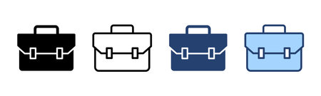 Briefcase icon vector. suitcase sign and symbol. luggage symbol.のイラスト素材