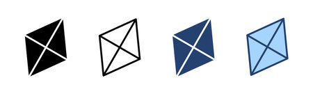 Kite icon vector. kite sign and symbolのイラスト素材