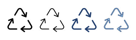 Recycle icon vector. Recycling sign and symbol.