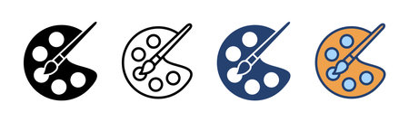 Paint icon vector. paint brush sign and symbol. paint roller icon vectorのイラスト素材