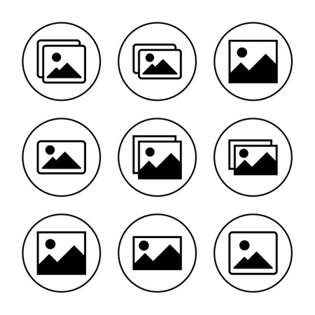 Picture icon vector. photo gallery sign and symbol. image iconのイラスト素材