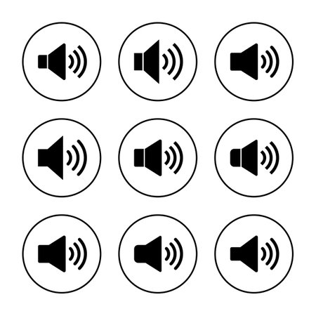 Speaker icon vector. volume sign and symbol. loudspeaker icon. sound symbolのイラスト素材