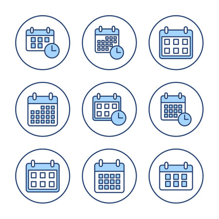 Calendar icon vector. Calender sign and symbol. Schedule icon symbolのイラスト素材