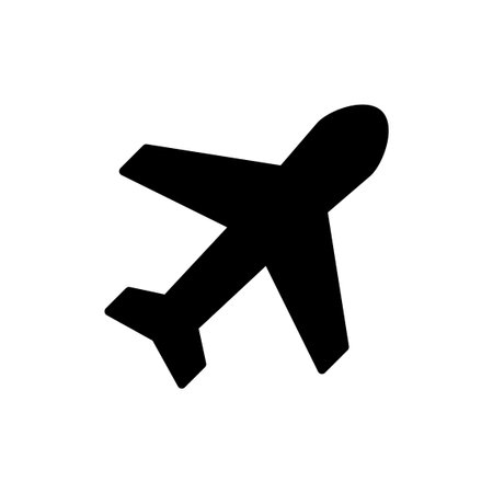 Plane icon vector. Airplane sign and symbol. Flight transport symbol. Travel sign. aeroplaneのイラスト素材