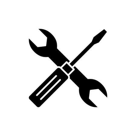 Repair tools icon vector. tool sign and symbol. setting icon. Wrench and screwdriver. Serviceのイラスト素材