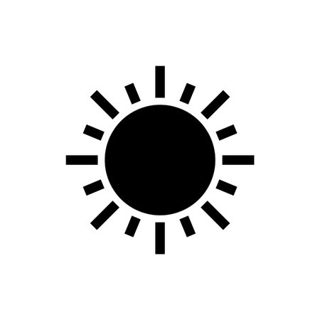 Sun icon vector. Brightness sign and symbolのイラスト素材