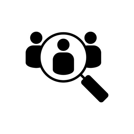 Hiring icon vector. Search job vacancy sign and symbol. Human resources concept. Recruitmentのイラスト素材