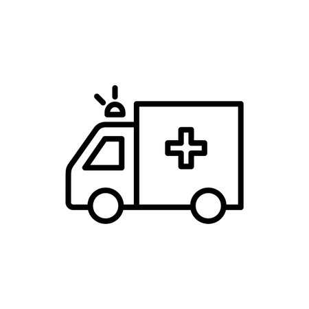 Ambulance icon vector. ambulance truck sign and symbol. ambulance carのイラスト素材