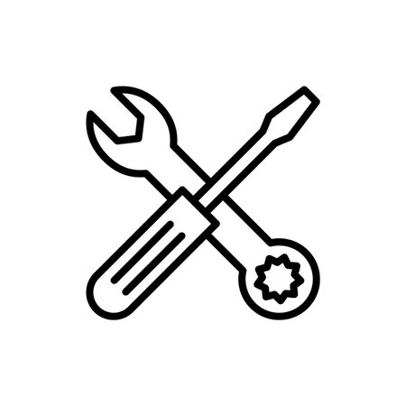 Repair tools icon vector. tool sign and symbol. setting icon. Wrench and screwdriver. Serviceのイラスト素材
