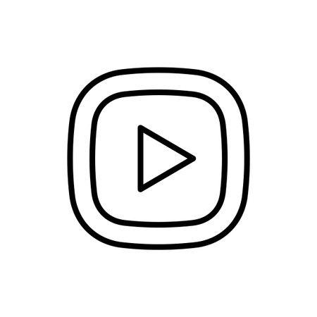 Play icon vector. Play button sign and symbolのイラスト素材
