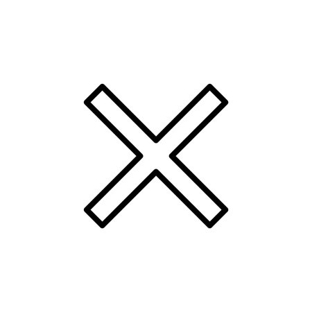 Close icon vector. Delete sign and symbol. cross signのイラスト素材