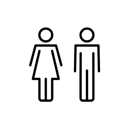Man and woman icon vector. male and female sign and symbol. Girls and boysのイラスト素材