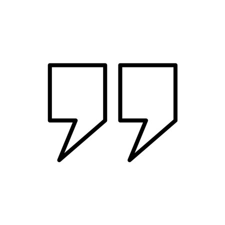 Quote icon vector. Quotation mark sign and symbolのイラスト素材