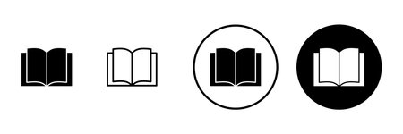 Book icon vector. open book sign and symbol. ebook iconのイラスト素材
