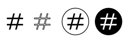 Hashtag icon vector. hashtag sign and symbolのイラスト素材