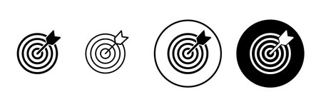 Target icon vector. goal icon vector. target marketing sign and symbolのイラスト素材