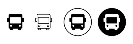 Bus icon vector. bus sign and symbolのイラスト素材
