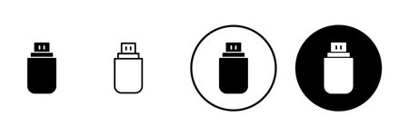 Usb icon vector. Flash disk sign and symbol. flash drive sign.