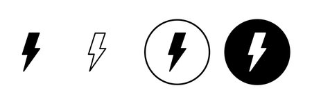 Lightning icon vector. electric sign and symbol. power icon. energy signのイラスト素材