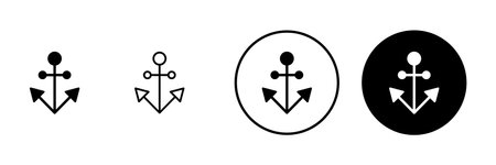 Anchor icon vector. Anchor sign and symbol. Anchor marine icon.のイラスト素材