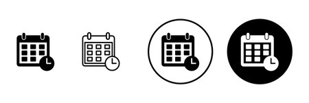 Calendar icon vector. Calender sign and symbol. Schedule icon symbol