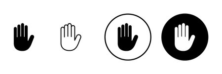 Hand icon vector. hand sign and symbol. palmのイラスト素材