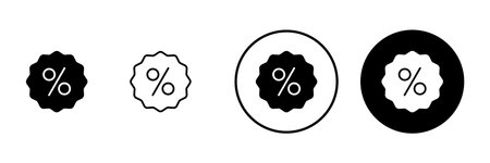Discount icon vector. Discount tag sign and symbolのイラスト素材