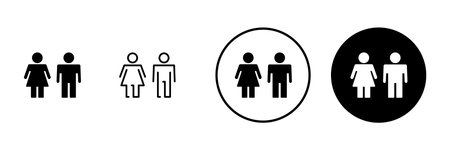 Man and woman icon vector. male and female sign and symbol. Girls and boys