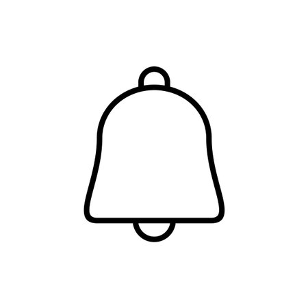 Bell icon vector. Notification sign and symbol for web site design