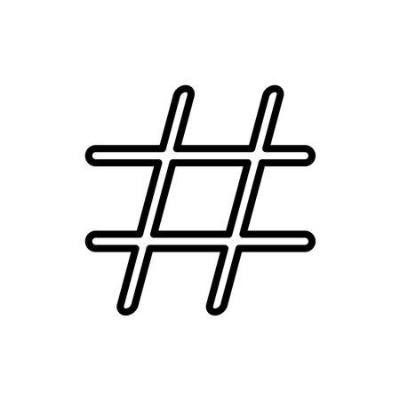 Hashtag icon vector. hashtag sign and symbolのイラスト素材