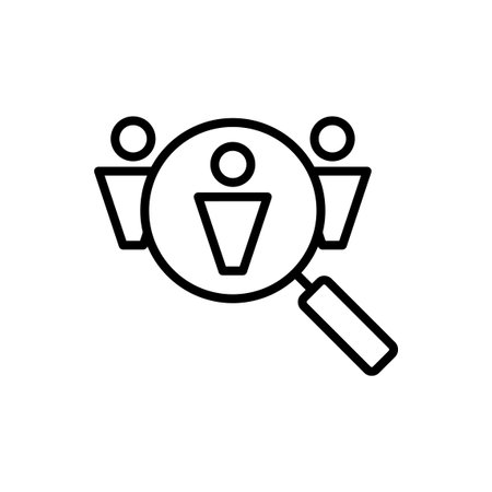 Hiring icon vector. Search job vacancy sign and symbol. Human resources concept. Recruitmentのイラスト素材