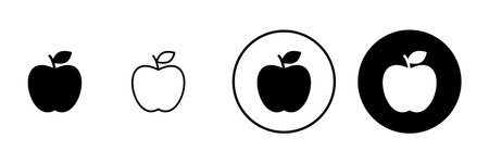 Apple icon vector. Apple sign and symbols for web design.のイラスト素材