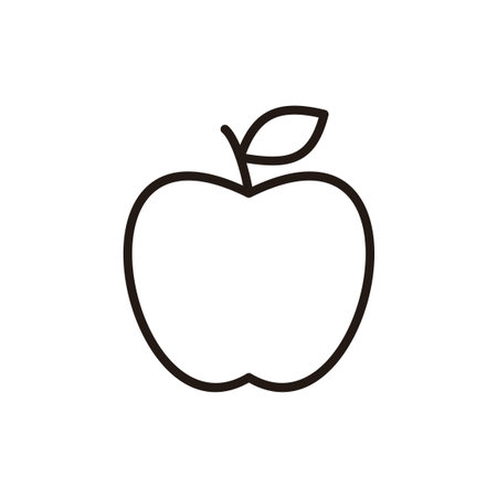 Apple icon vector. Apple sign and symbols for web design.のイラスト素材