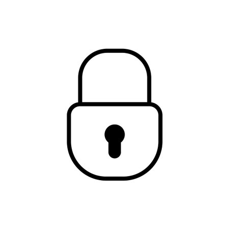 Lock icon vector. Padlock sign and symbol. Encryption icon. Security symbol