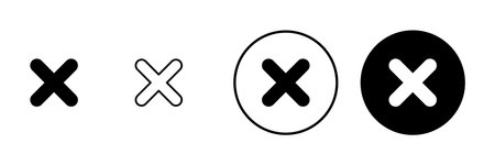 Close icon vector. Delete sign and symbol. cross signのイラスト素材