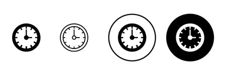 Clock icon vector. Time sign and symbol. watch iconのイラスト素材