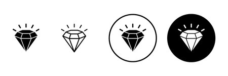 Diamond icon vector. diamond gems sign and symbolのイラスト素材