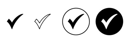 Check mark icon vector. Tick mark sign and symbol