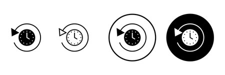 History icon vector. recent event history sign and symbol
