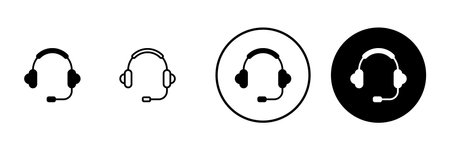 Headphone icon vector. Headvector sign and symbolのイラスト素材