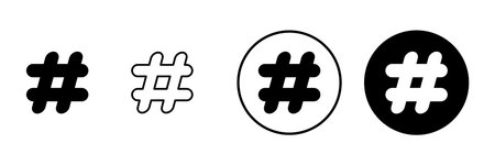 Hashtag icon vector. hashtag sign and symbol