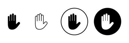 Hand icon vector. hand sign and symbol. palm
