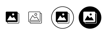 Picture icon vector. photo gallery sign and symbol. image iconのイラスト素材