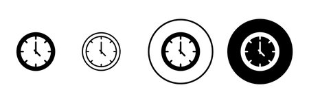 Clock icon vector. Time sign and symbol. watch icon